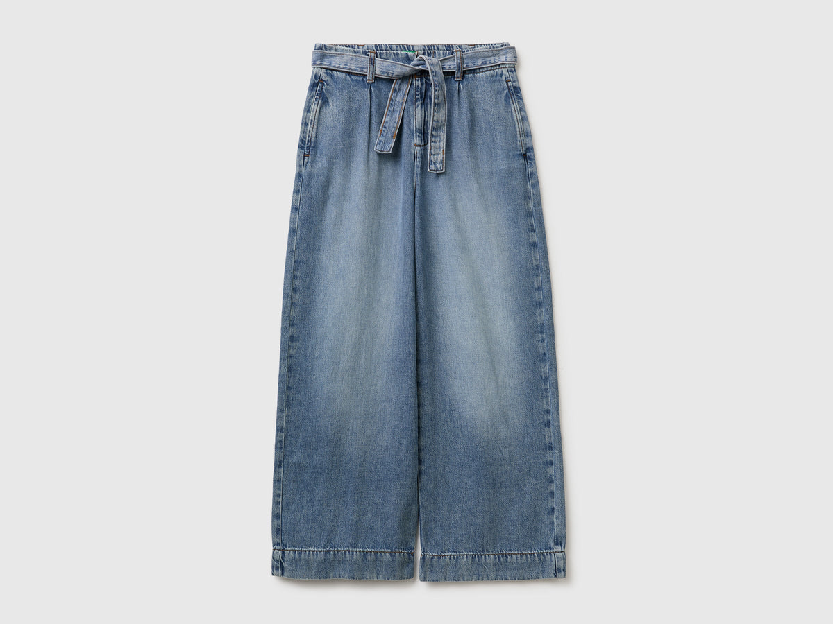 Trouser With Belt - Blue