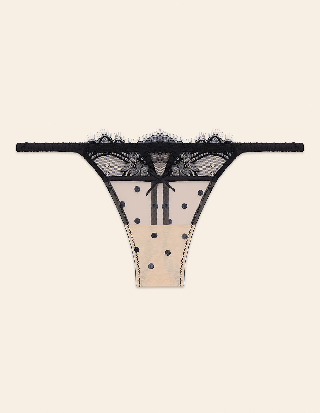 Low waist g-string - Light Brown