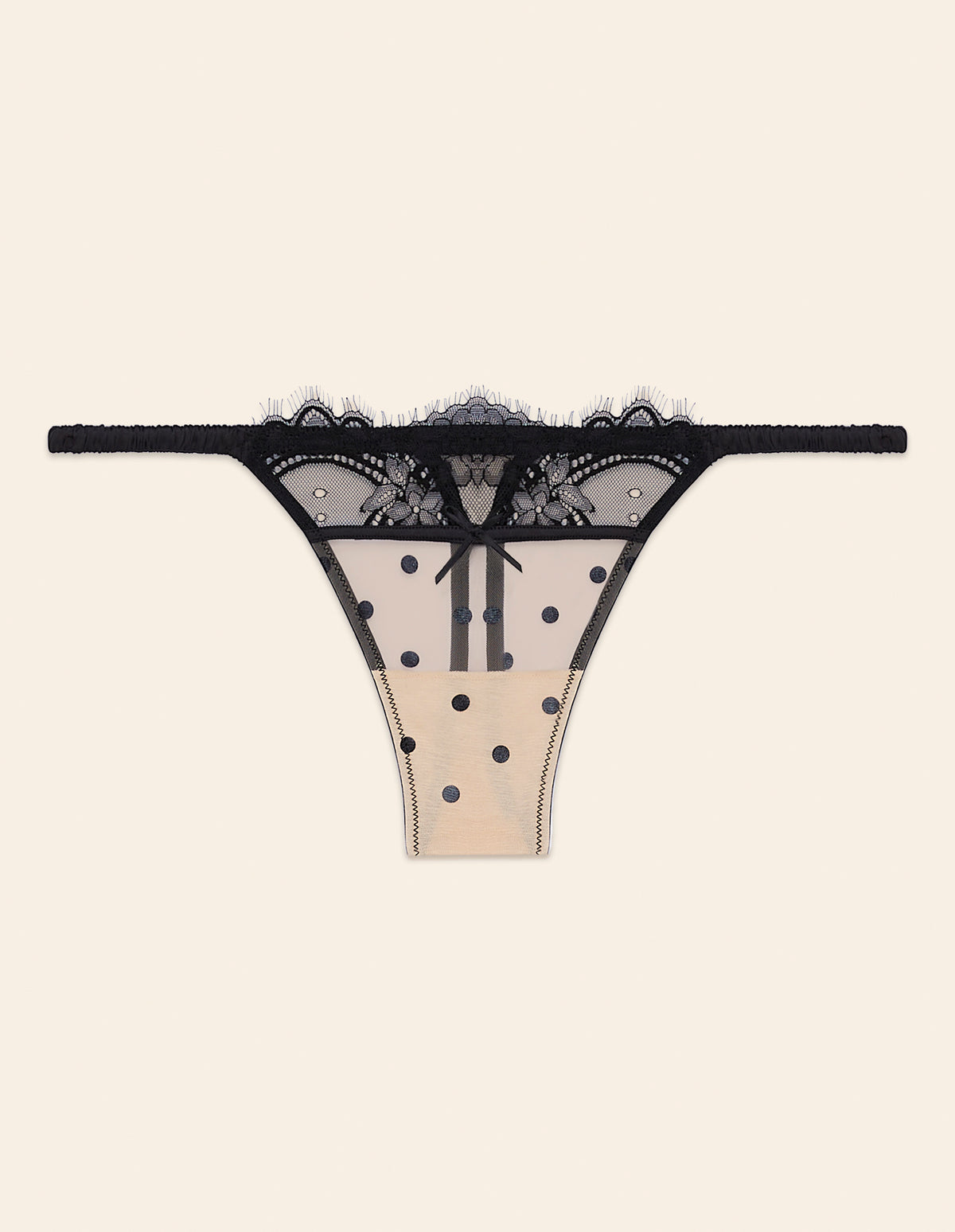Low waist g-string - Light Brown