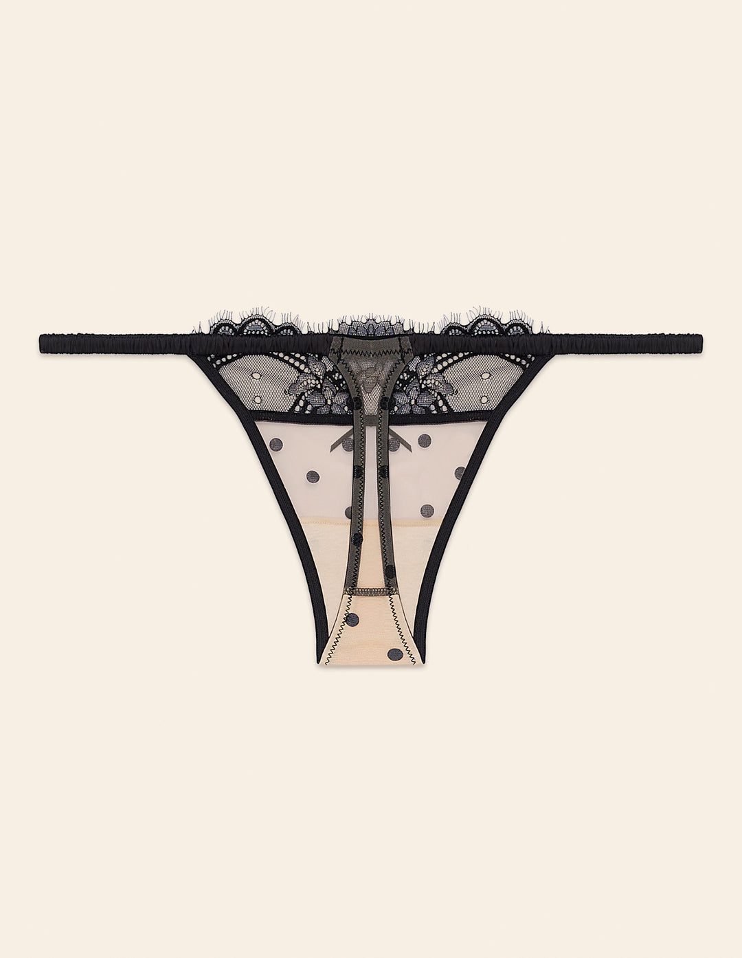 Low waist g-string - Light Brown