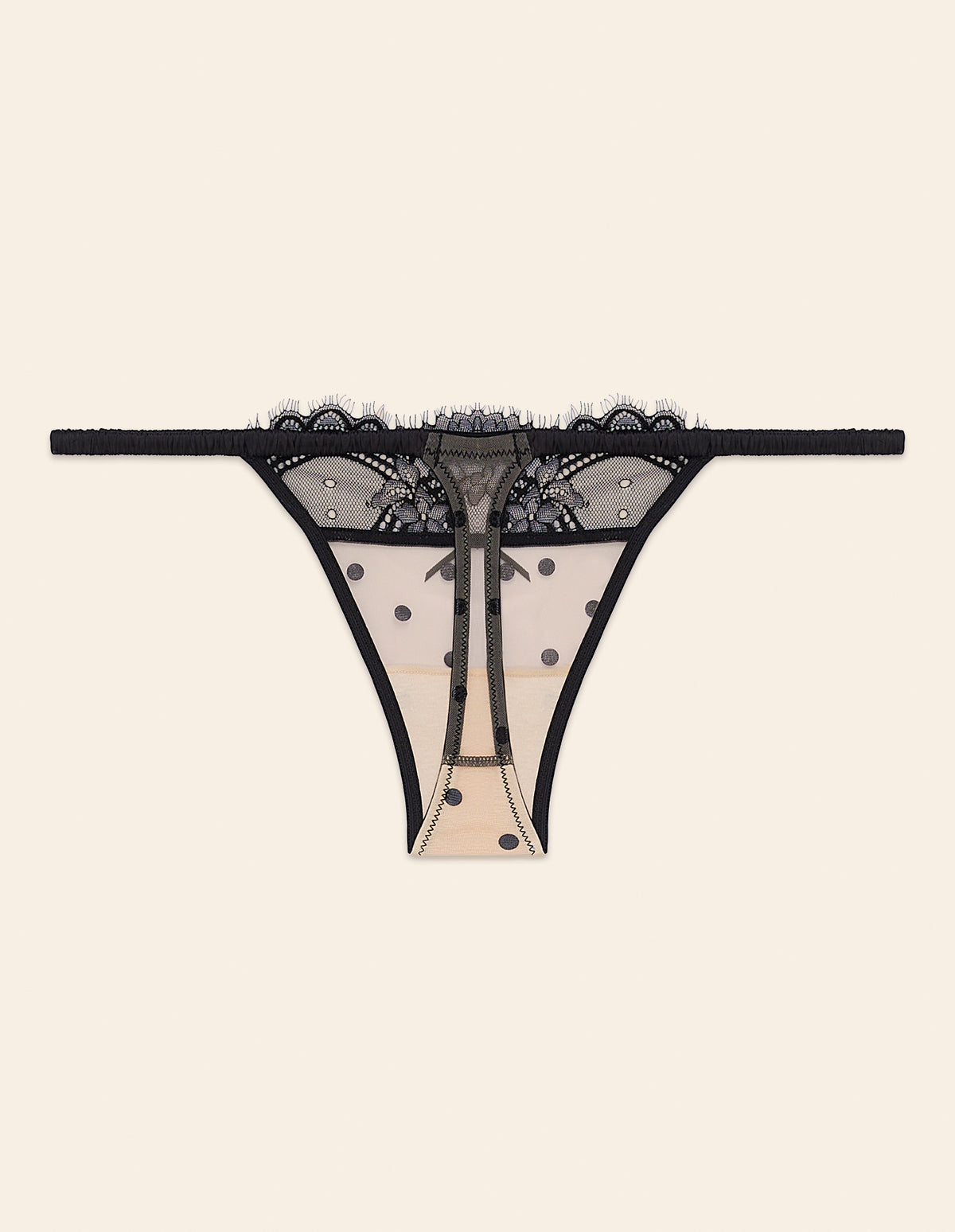 Low waist g-string - Light Brown