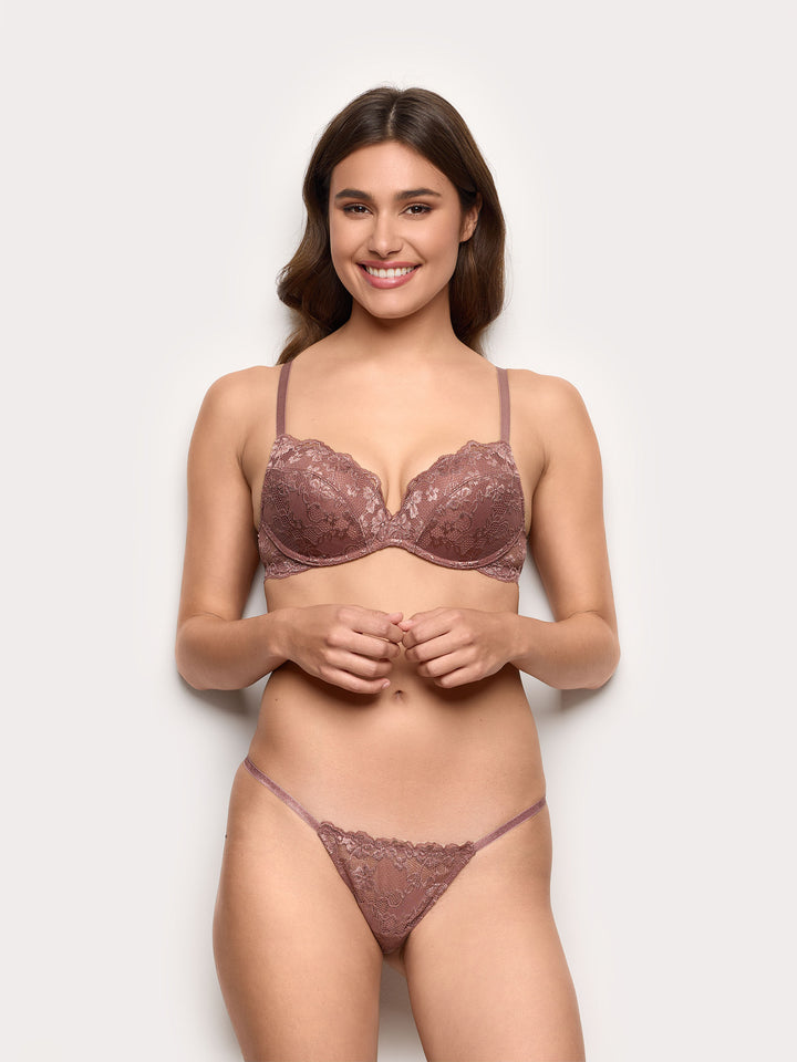 Low waist g-string - Dark Mauve