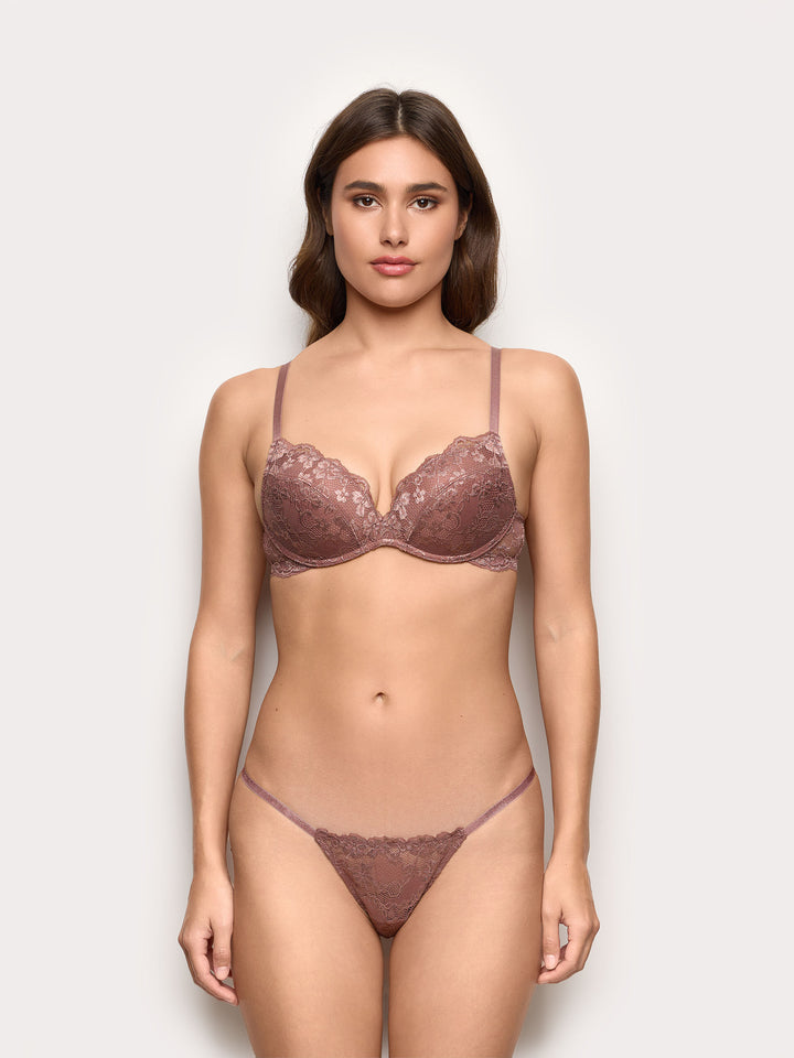 Low waist g-string - Dark Mauve