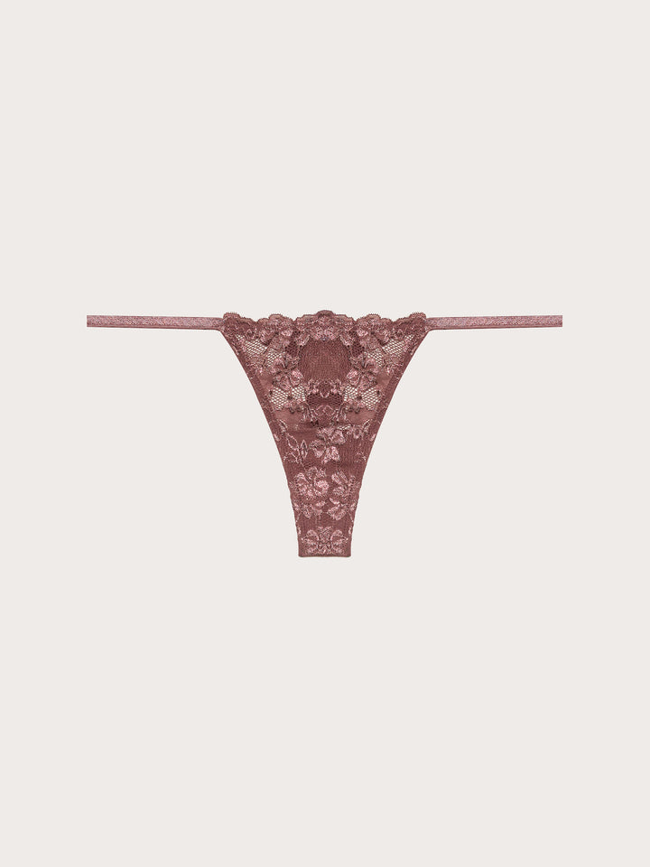 Low waist g-string - Dark Mauve