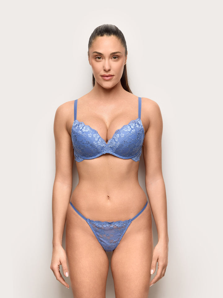 Low waist g-string - Denim