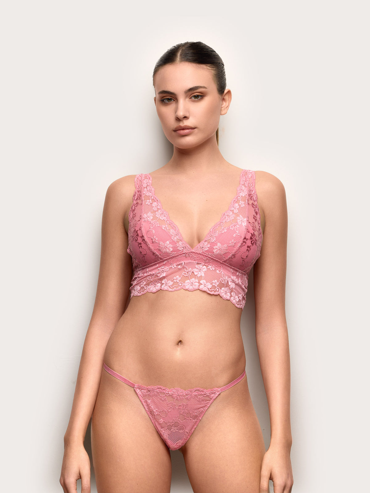Low waist g-string - Candy Pink