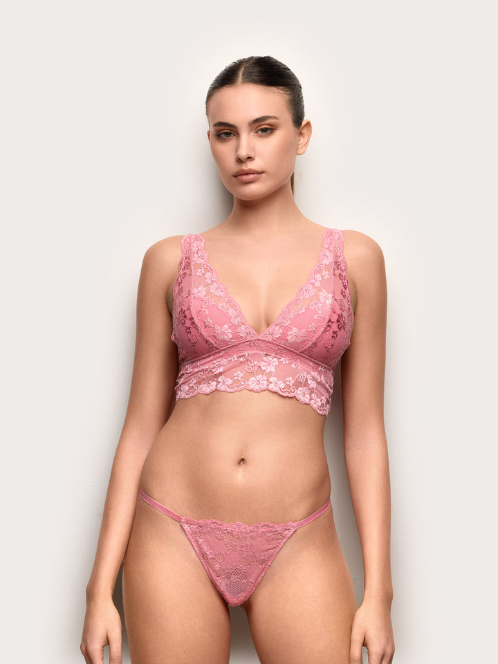 Low waist g-string - Candy Pink