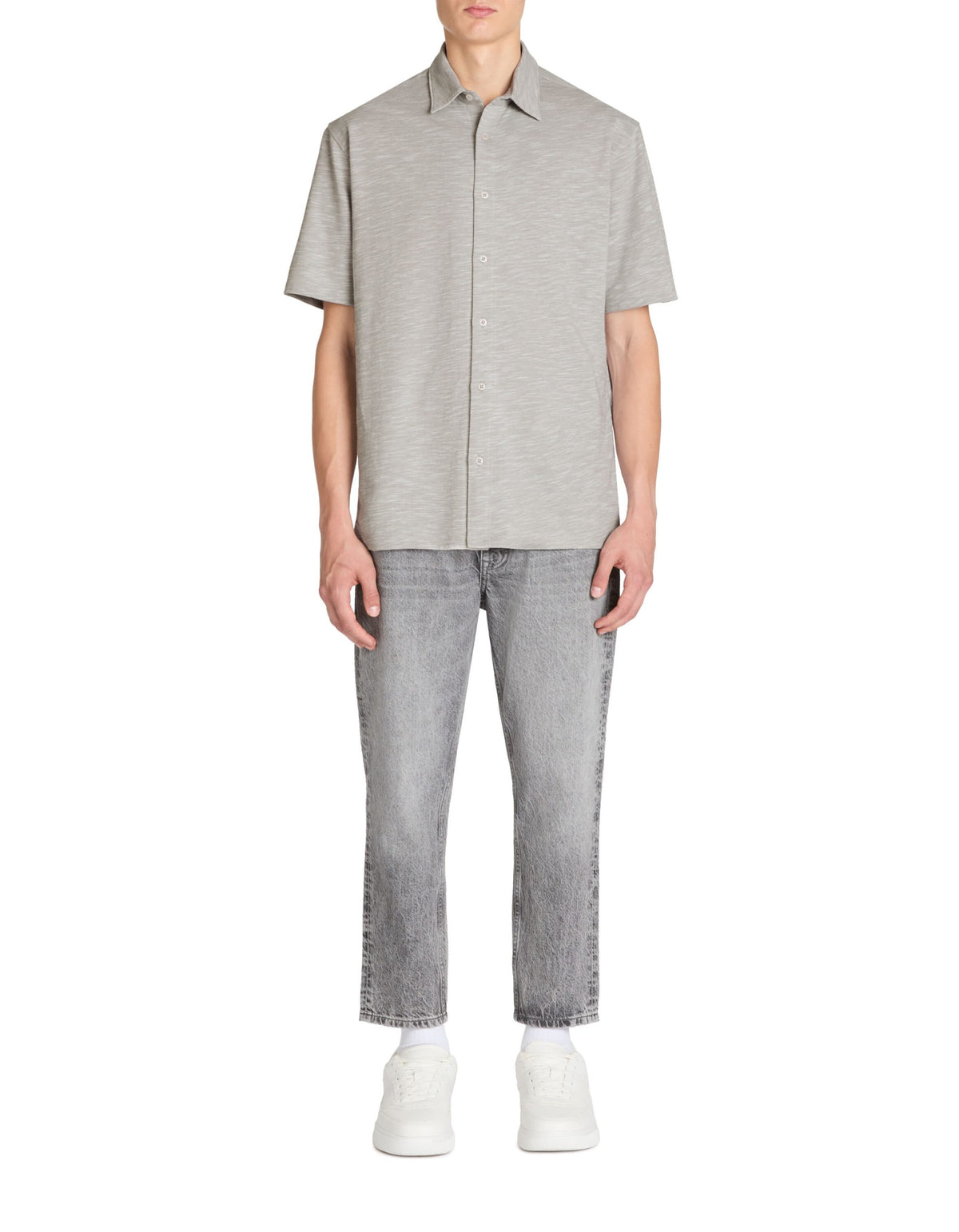 Short Sleeves Shirts - Light Grey