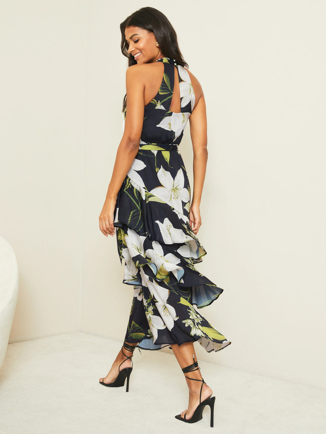 Dress - Black Flower