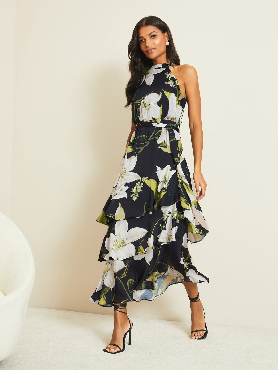 Dress - Black Flower