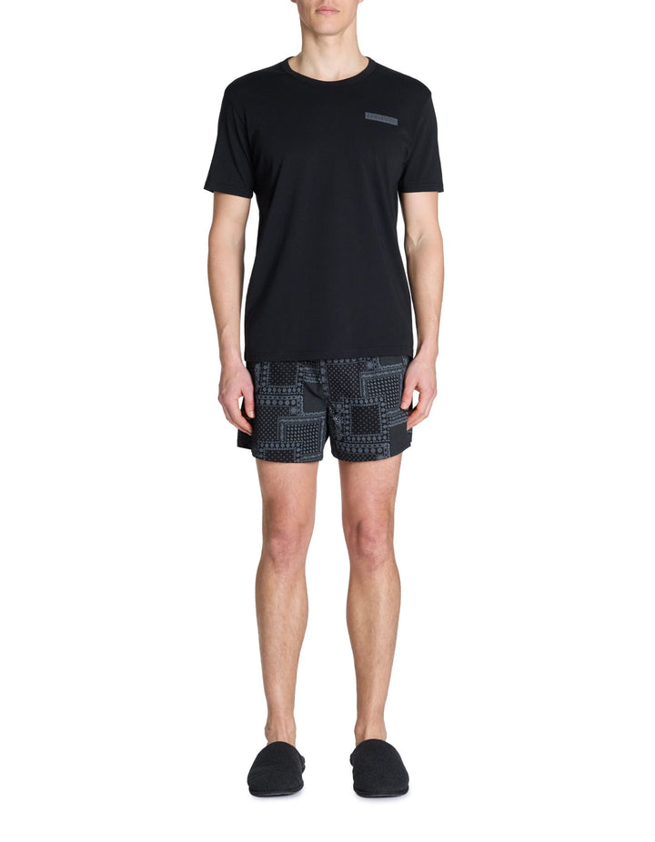 Pyjama/Bathrobe/Slippers - Black
