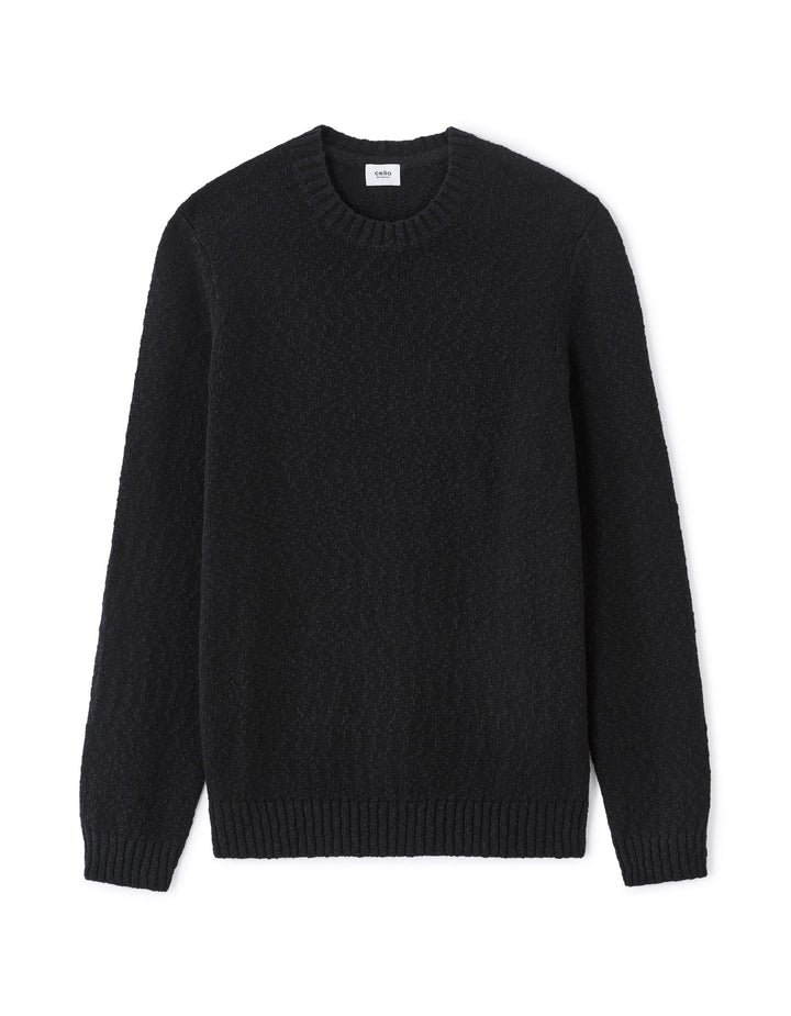 CREW NECK JUMPER - Black