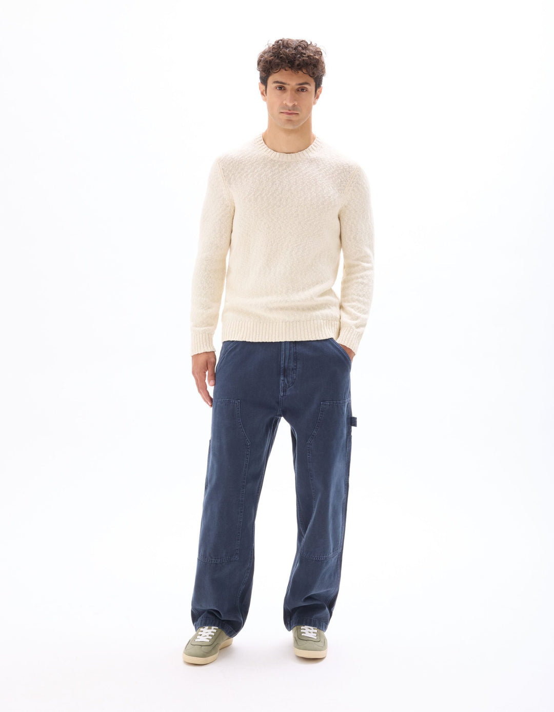 CREW NECK JUMPER - Beige