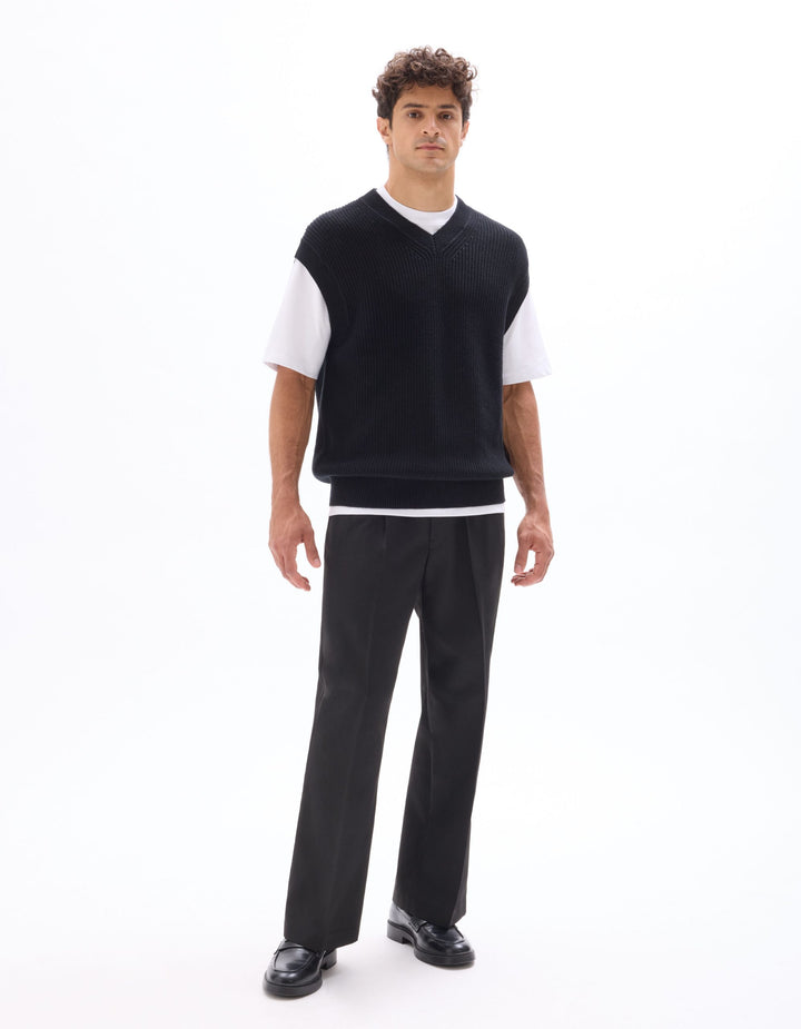 CREW NECK JUMPER - Black