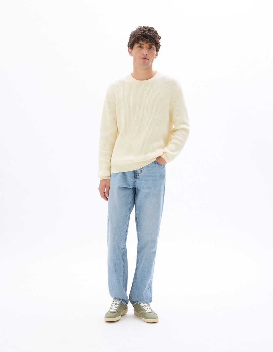 CREW NECK JUMPER - Beige
