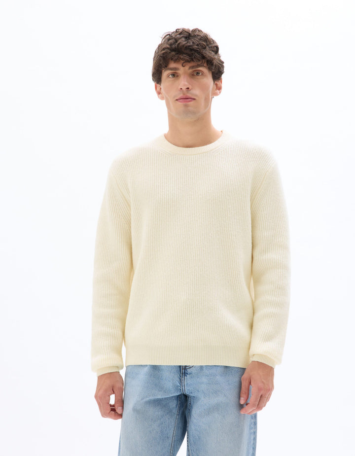 CREW NECK JUMPER - Beige