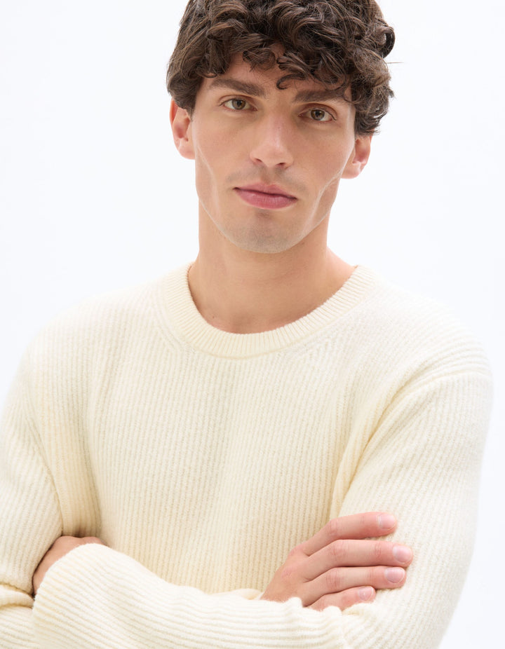 CREW NECK JUMPER - Beige