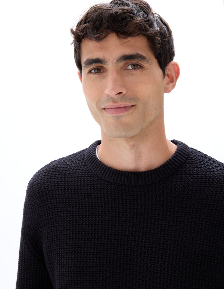 CREW NECK JUMPER - Black
