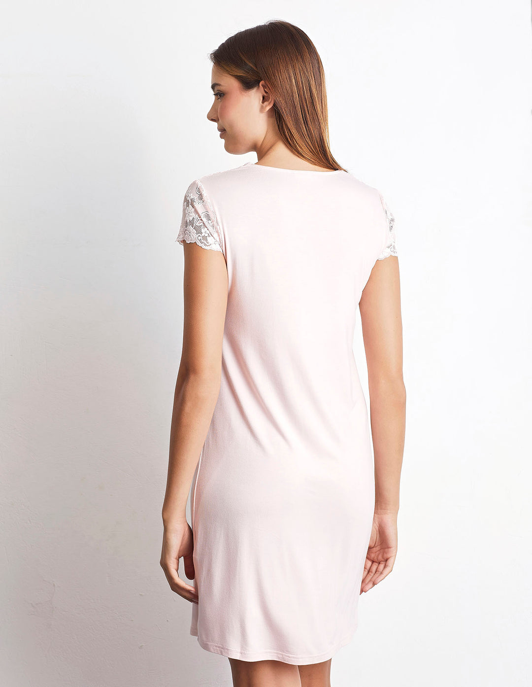 Short-sleeve nightshirt - Light Pink