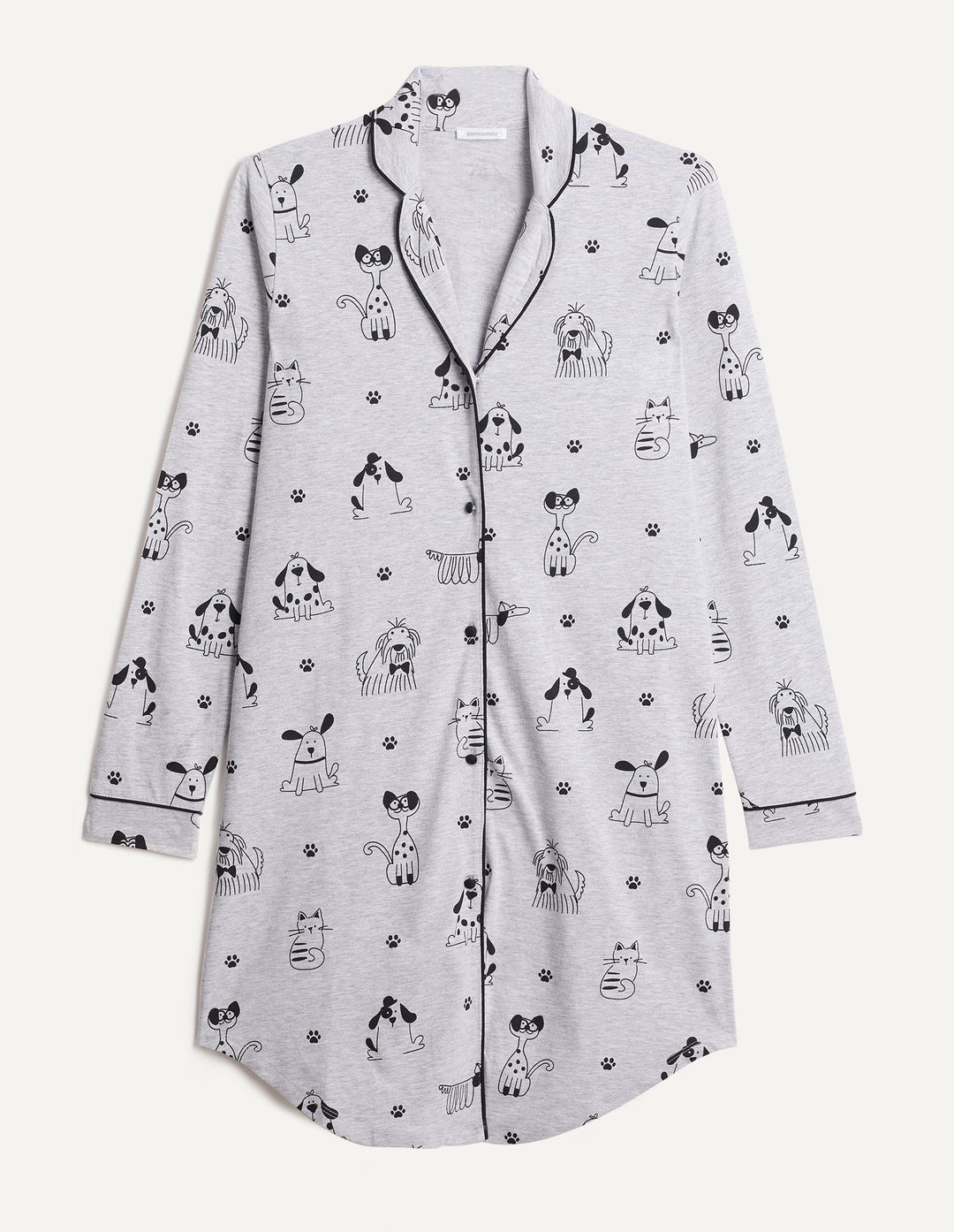 Long-sleeve nightshirt - Printed
