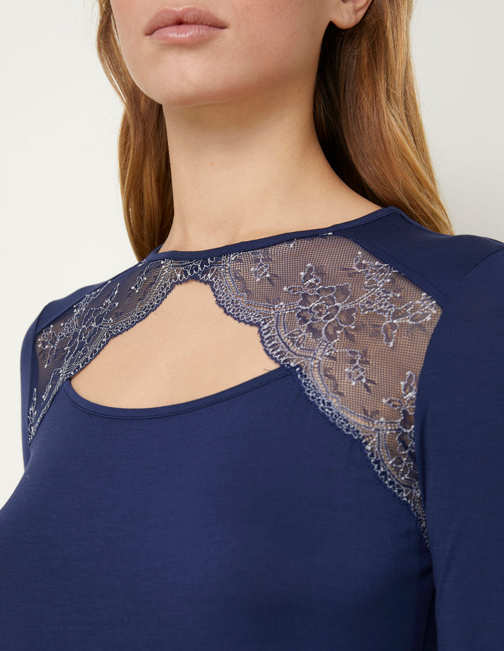 Long-sleeve nightshirt - Blue