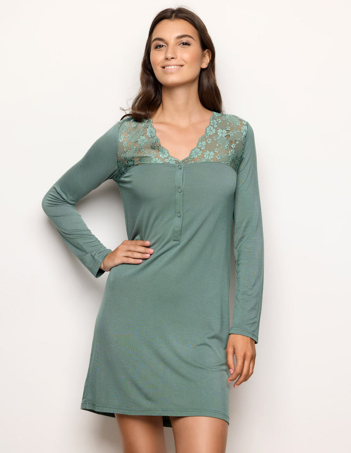 Long-sleeve nightshirt - Green