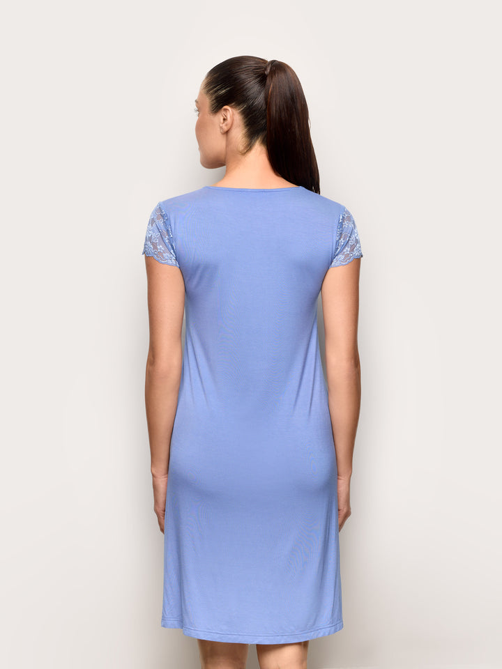 Short-sleeve nightshirt - Denim