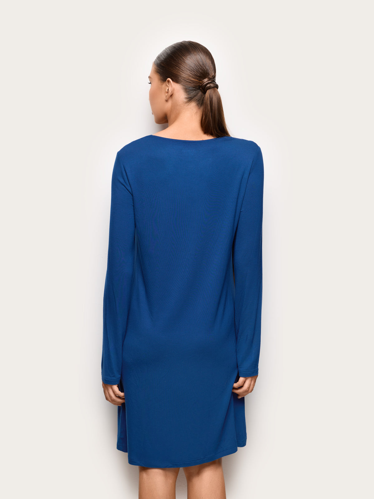 Long-Sleeve Nightshirt - Dark Blue