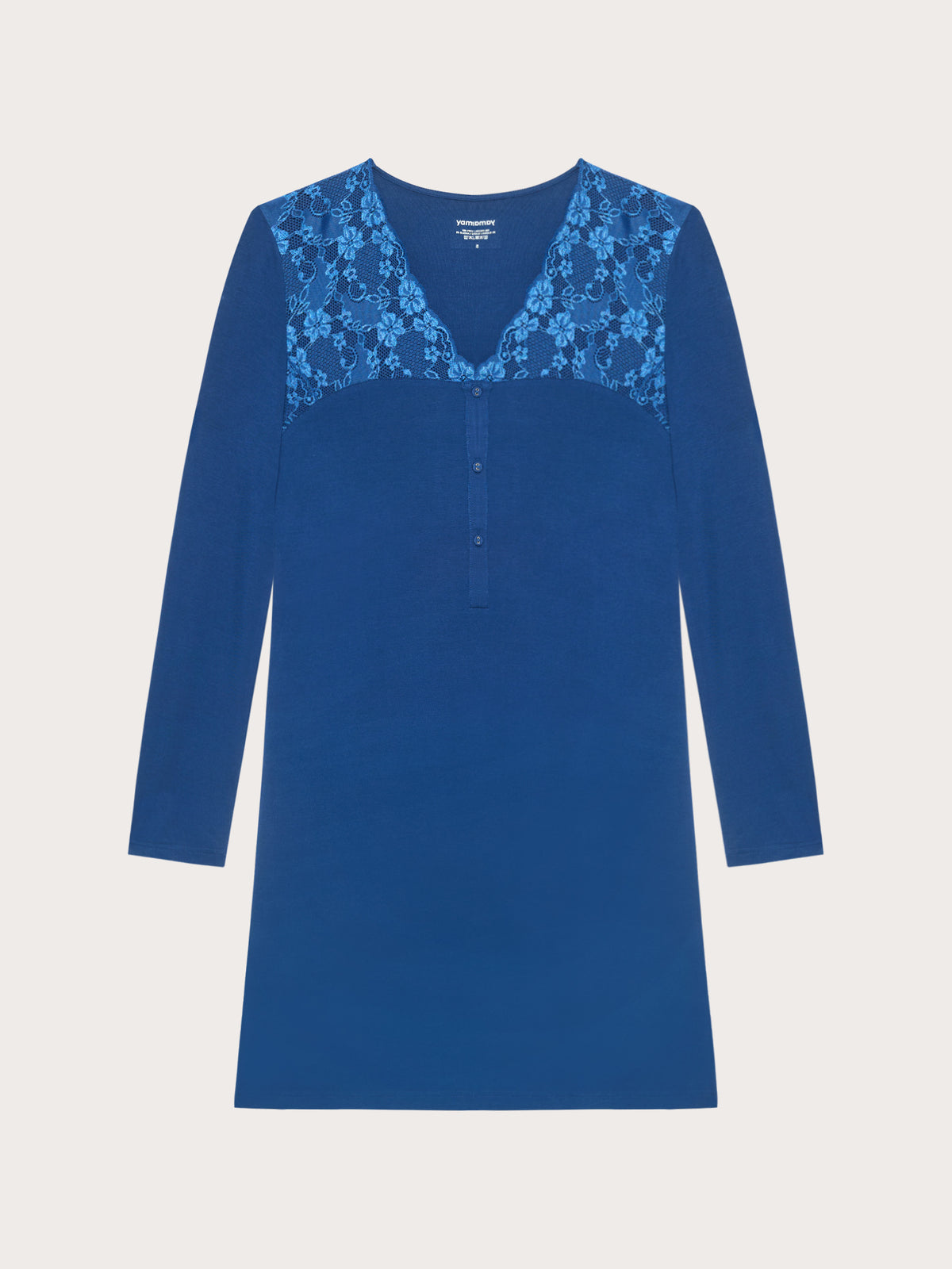 Long-Sleeve Nightshirt - Dark Blue