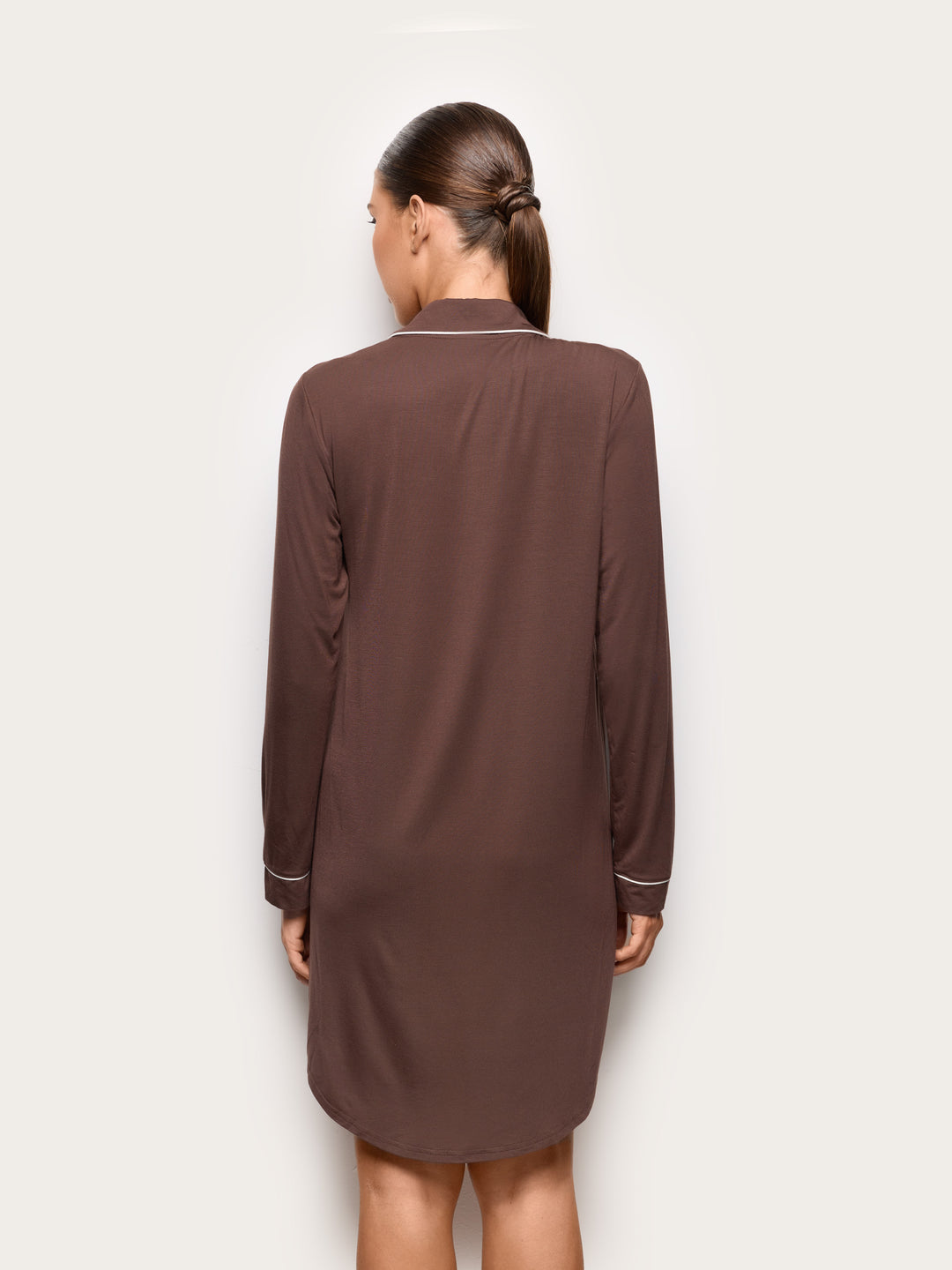 Long-Sleeve Nightshirt - Chocolate