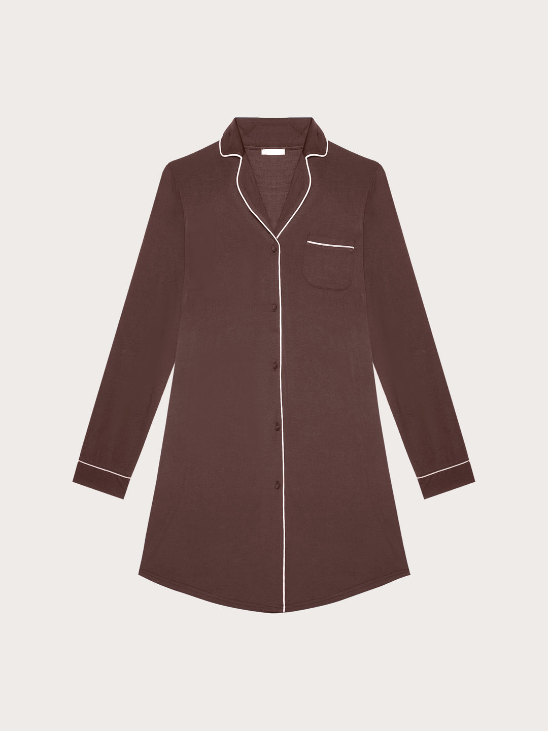 Long-Sleeve Nightshirt - Chocolate