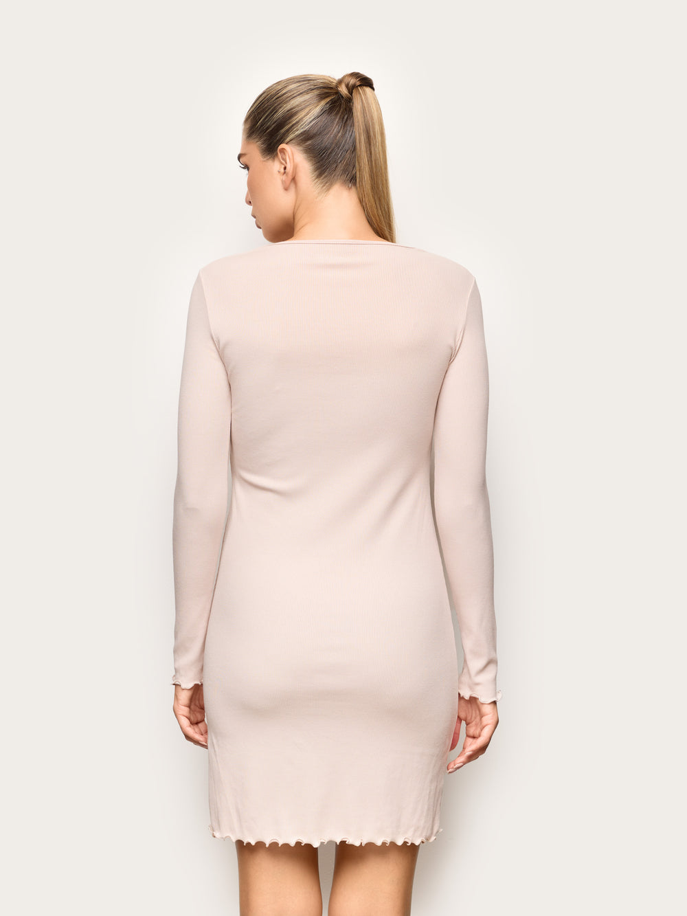 Long-Sleeve Nightshirt - Beige