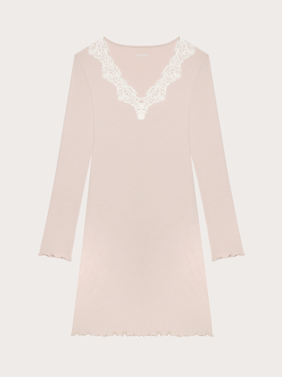 Long-Sleeve Nightshirt - Beige
