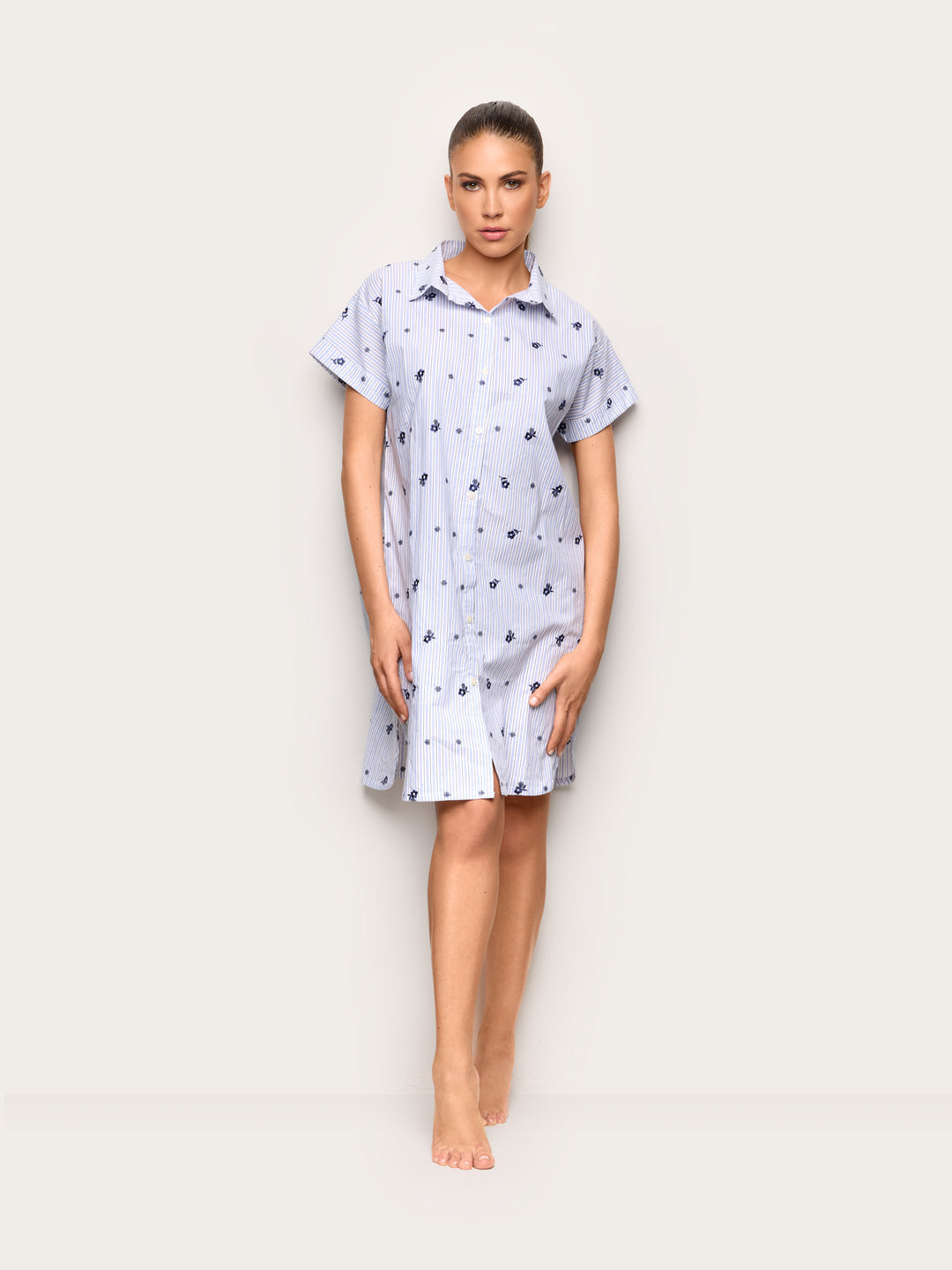 Short-Sleeve Nightshirt - Printed