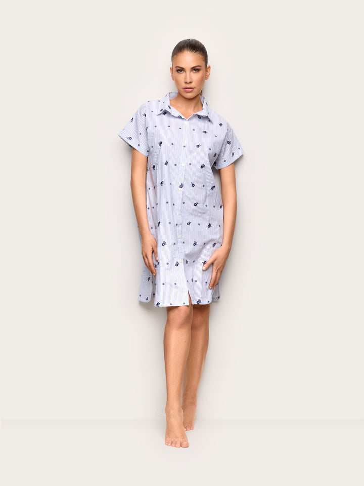 Short-Sleeve Nightshirt - Printed