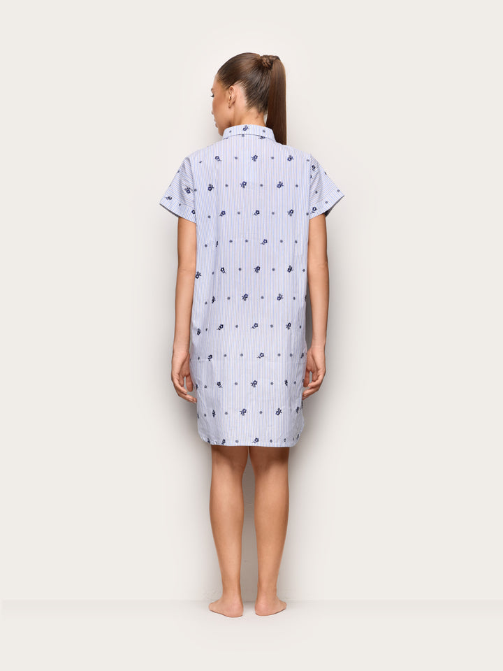Short-Sleeve Nightshirt - Printed