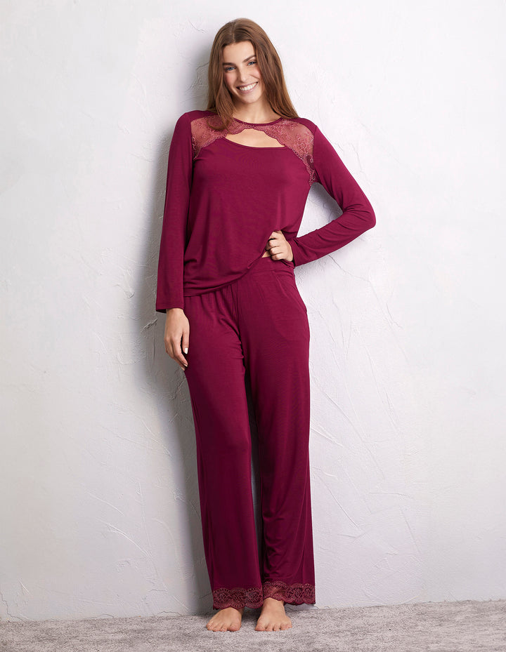 Full-long trousers - Bordeaux