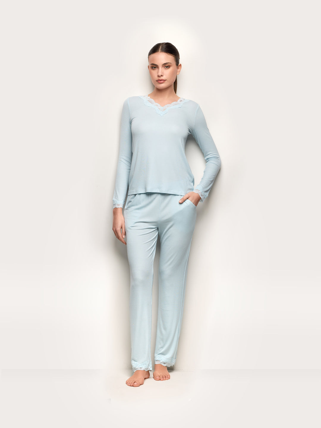 Full-long trousers - Light Azure