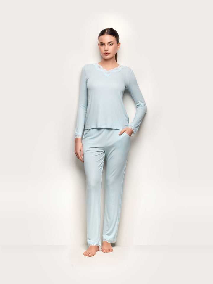Full-long trousers - Light Azure