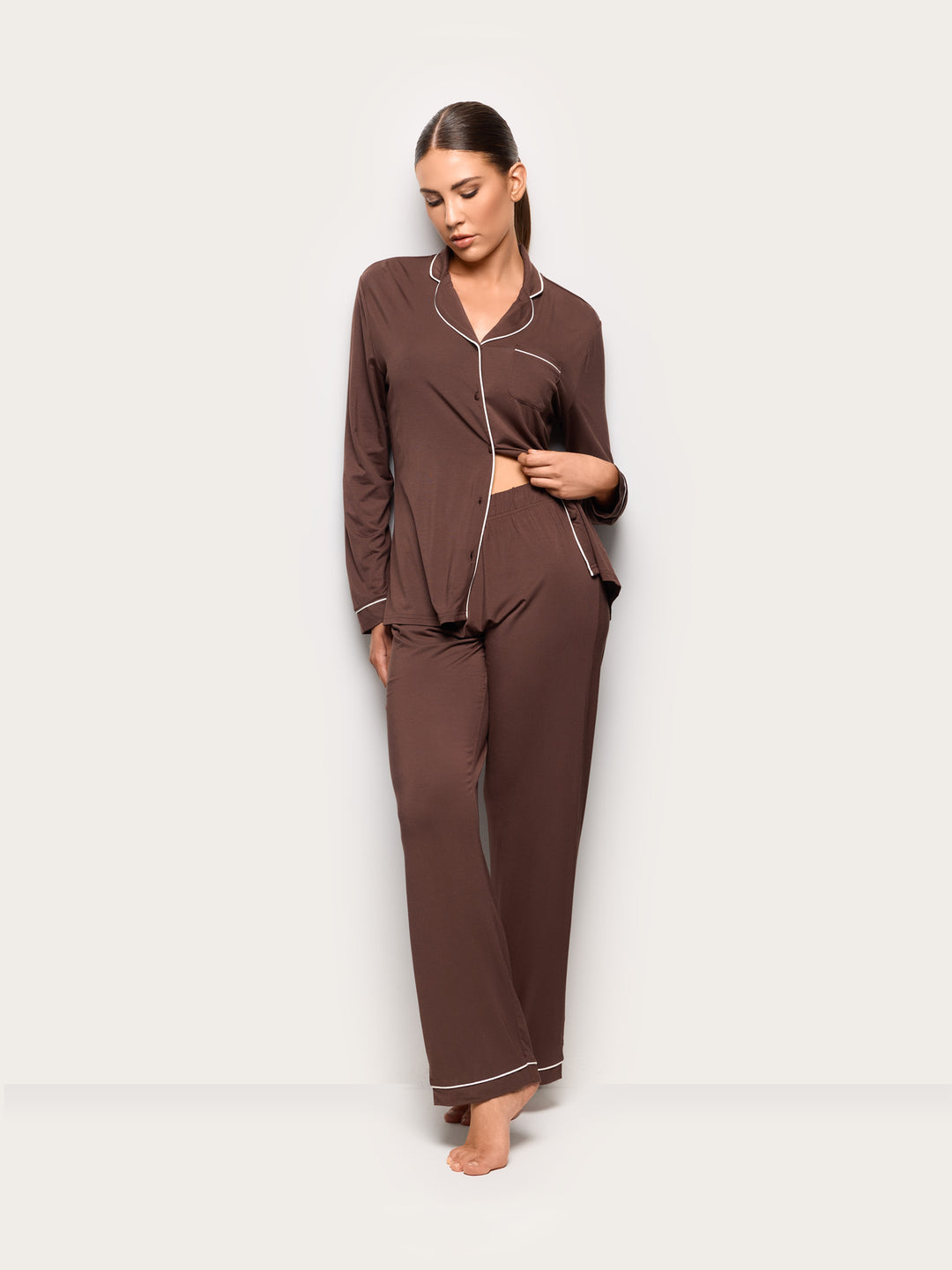 Full-Long Trousers - Chocolate