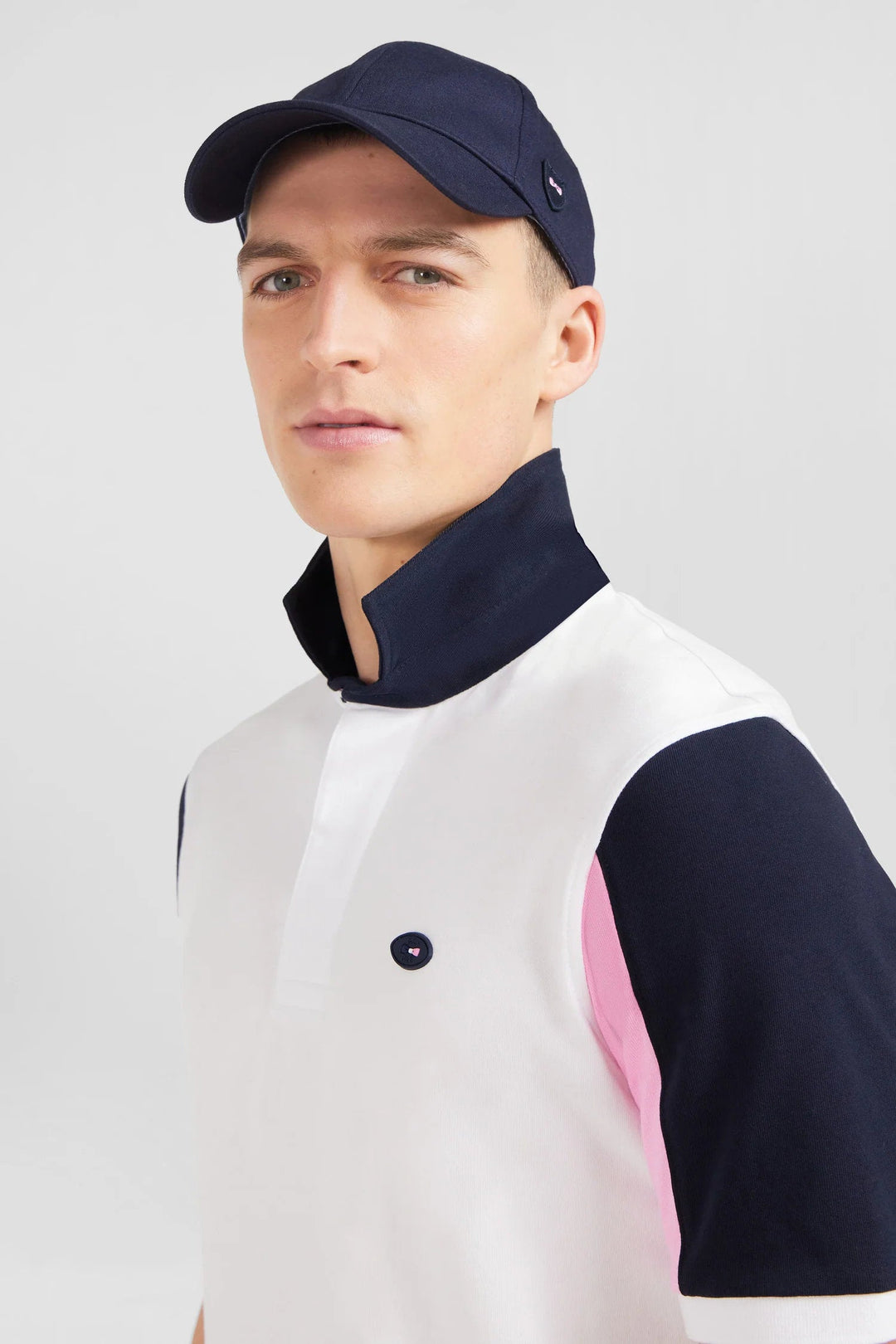 Unicolour Navy Blue Cotton Cap