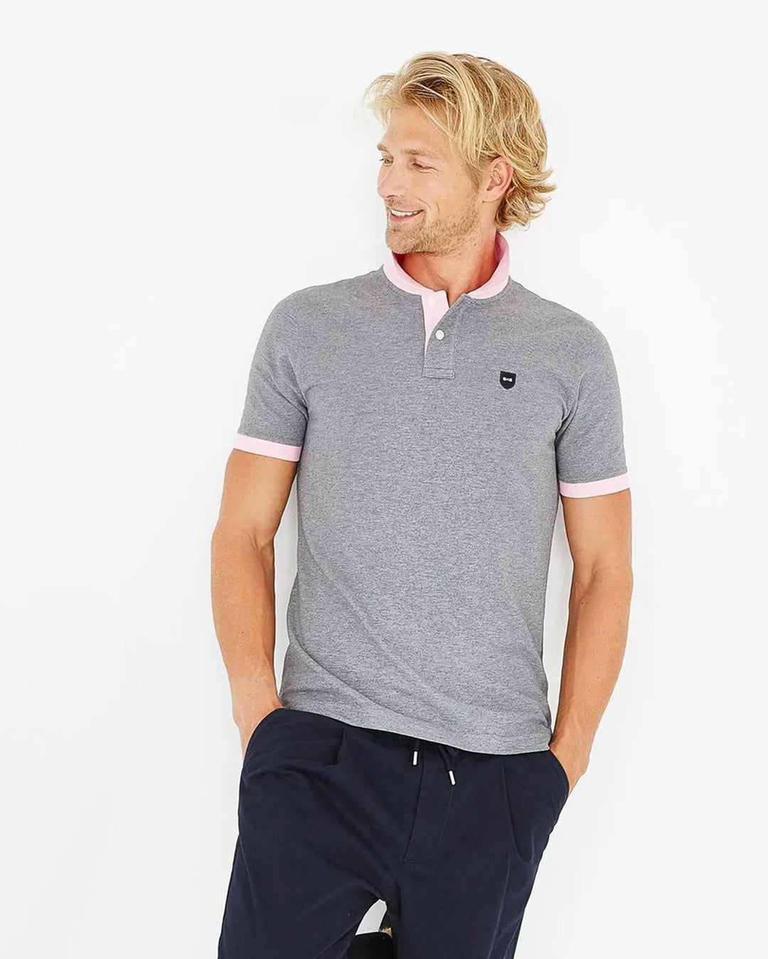 Middle Grey Polo Manches Courtes