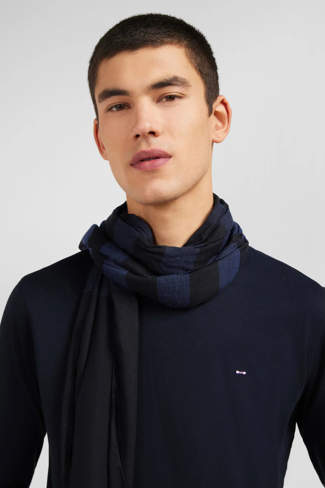 Long Sleeved Black Cotton T-Shirt
