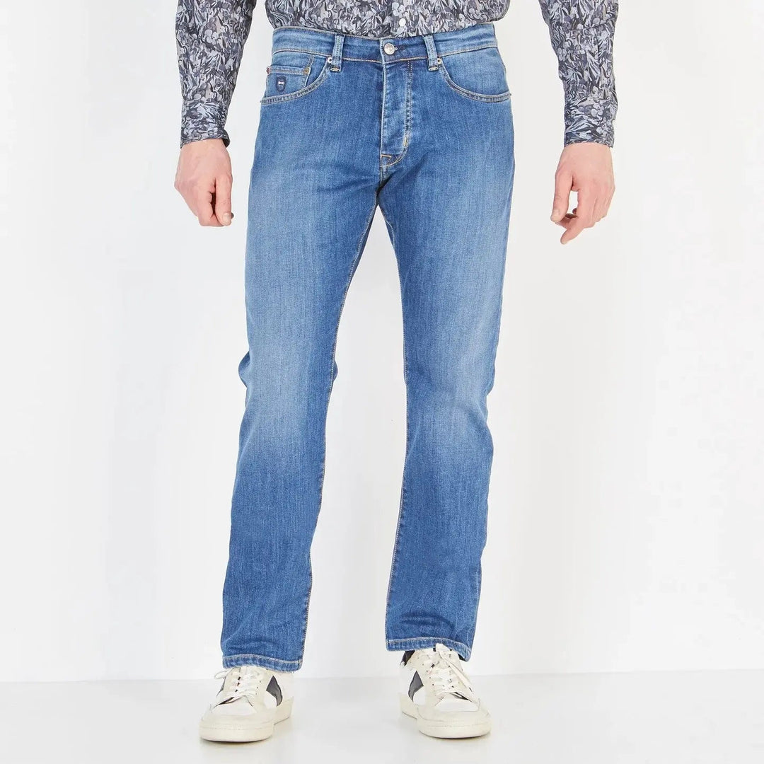 Light Blue Stretch Cotton Jeans