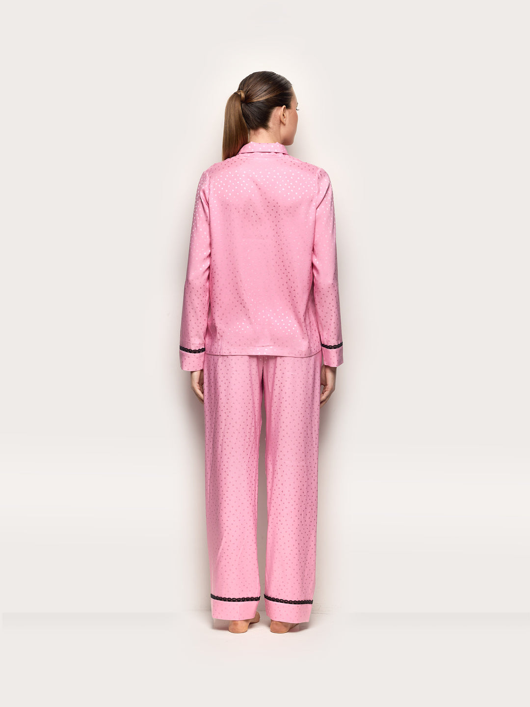 Long-Pyjamas with front opening - Candy Pink