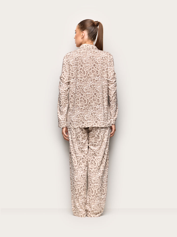 Long-Pyjamas With Front Opening - Printed