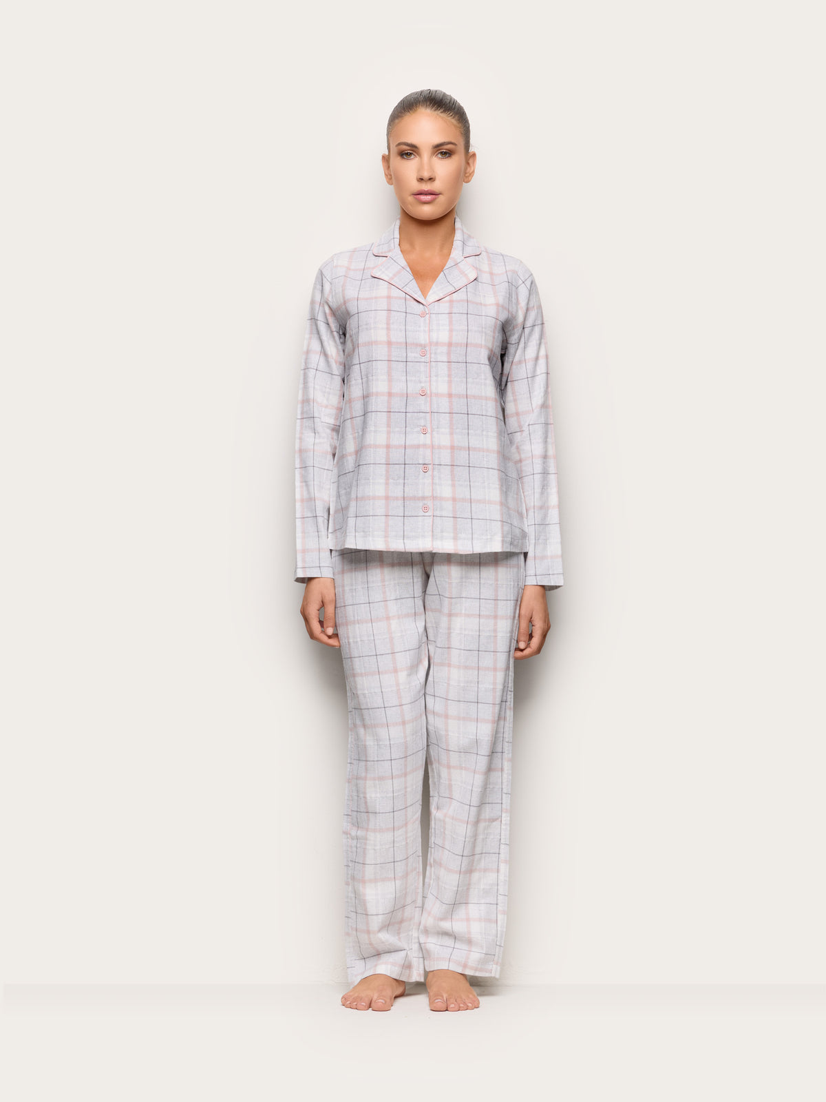 Long-Pyjamas With Front Opening - Printed