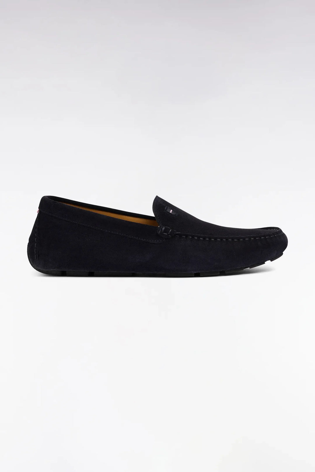 Navy Blue Suede Leather Loafers