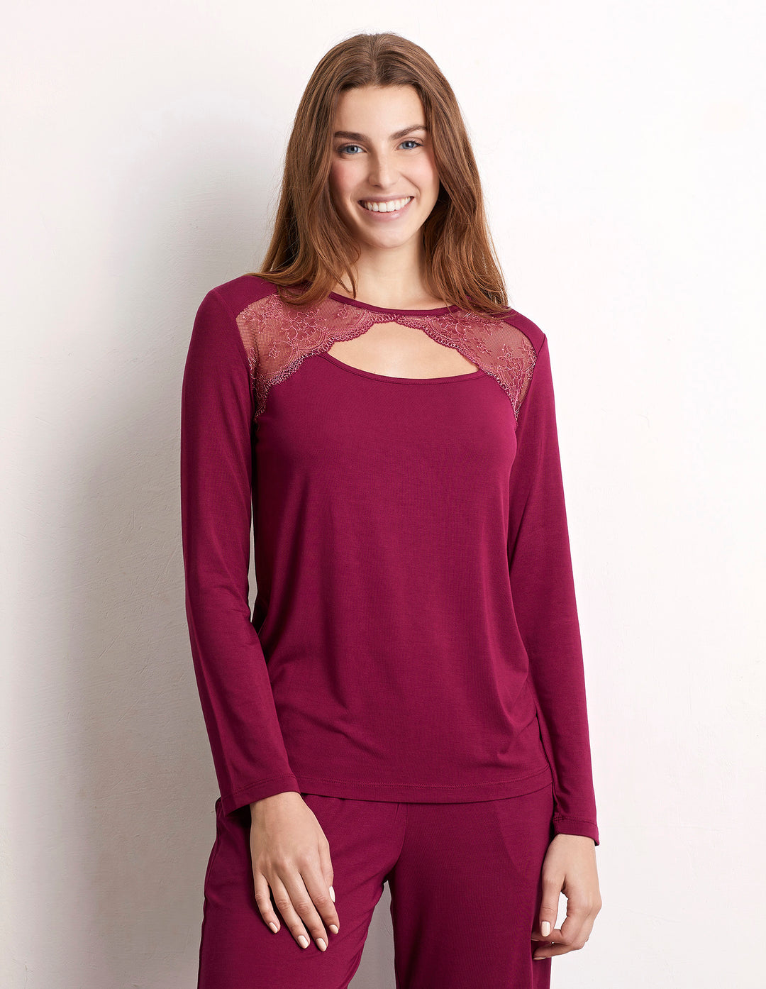 Long-sleeve T-shirt - Bordeaux