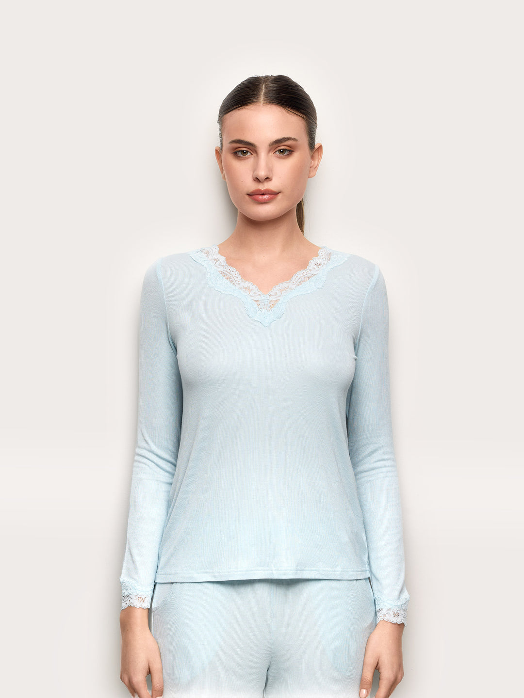 Long-sleeve T-shirt - Light Azure